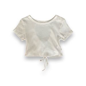 Wild Fable white, ribbed, crop top (S)